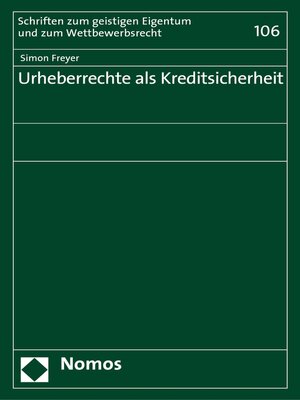 cover image of Urheberrechte als Kreditsicherheit